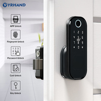 Wifi tt lock App bluetooth odcisk palca zamek wierzchni karta inteligentna cyfrowy kod bezkluczykowy bateria elektroniczny zamek do drzwi do domu 2